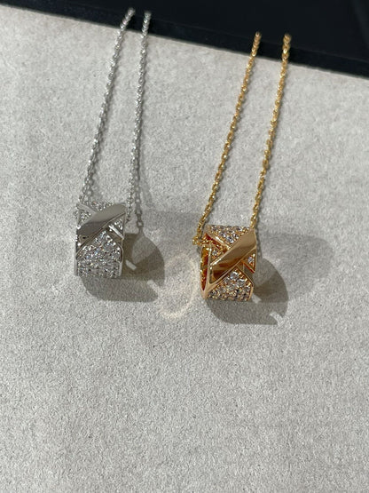 [Glimmer]LIENS EVIDENCE DIAMOND PAVED NECKLACE