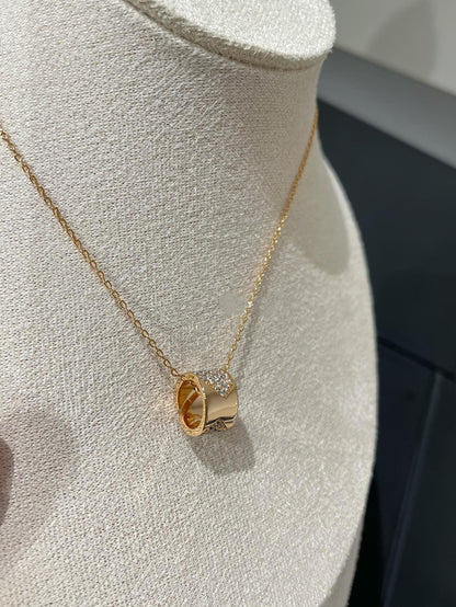 [Glimmer]LIENS EVIDENCE DIAMOND PAVED NECKLACE