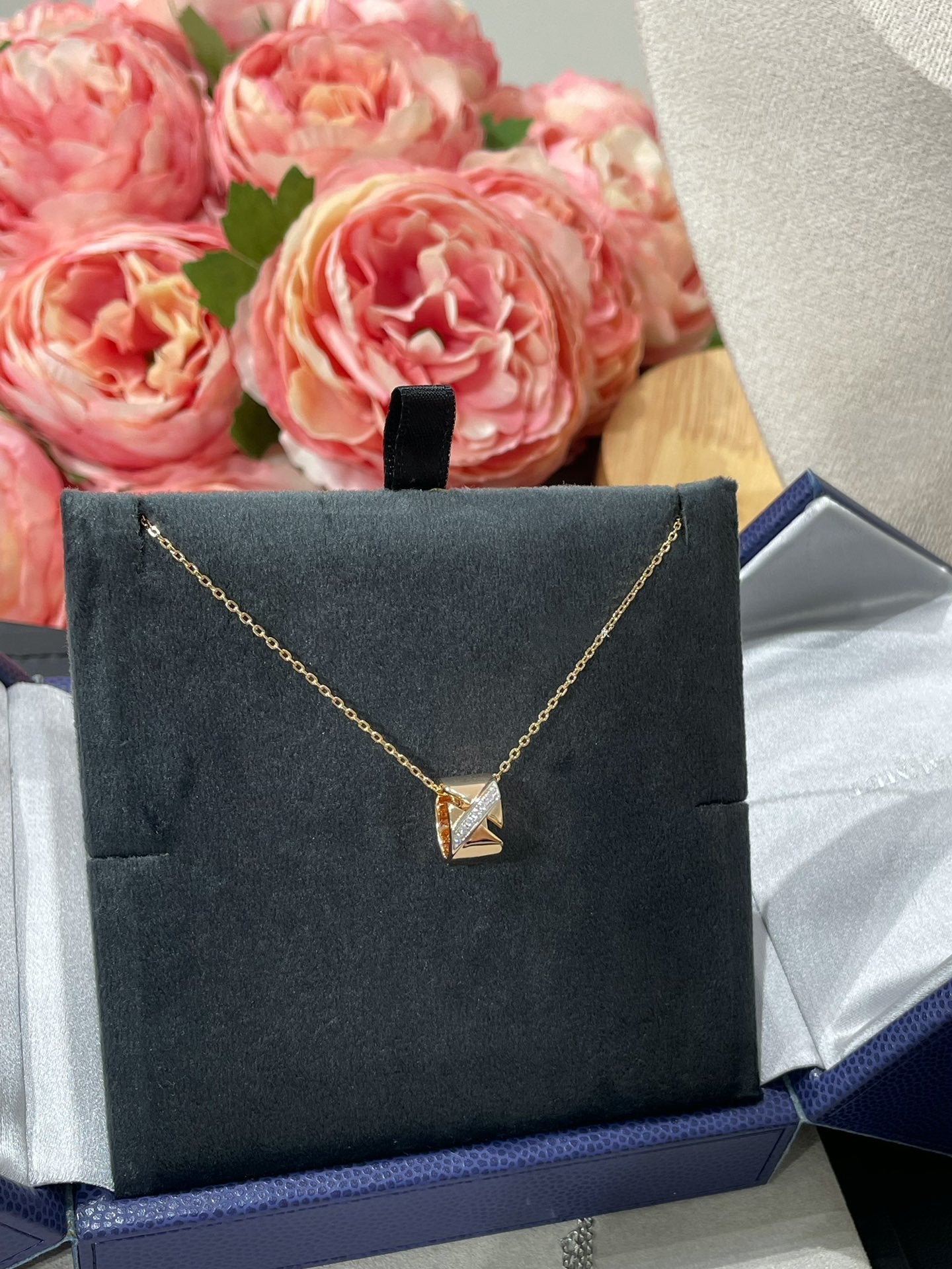 [Glimmer]LIENS EVIDENCE DIAMOND NECKLACE