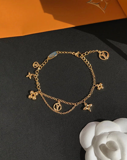 [Glimmer]BLOOMING PINK GOLD MOP BRACELET