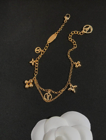[Glimmer]BLOOMING PINK GOLD MOP BRACELET