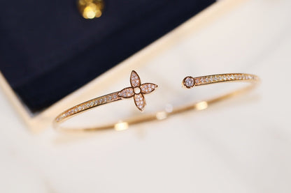 [Glimmer]IDYLLE GOLD OPEN BRACELET DIAMOND PAVED