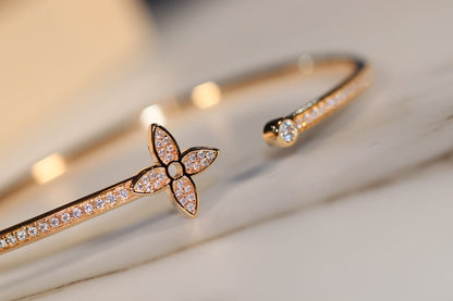 [Glimmer]IDYLLE GOLD OPEN BRACELET DIAMOND PAVED