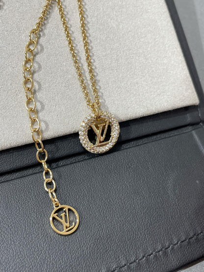 [Glimmer]BY NIGHT DIAMOND PAVED NECKLACE