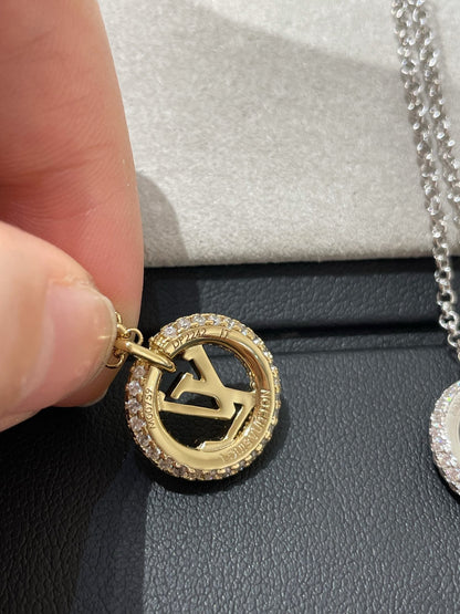 [Glimmer]BY NIGHT DIAMOND PAVED NECKLACE