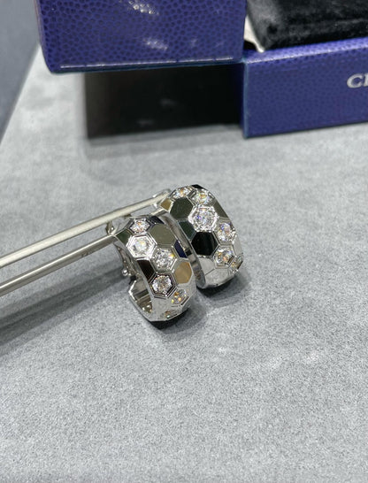 [Glimmer]BEE LOVE DIAMOND HOOP EARRINGS