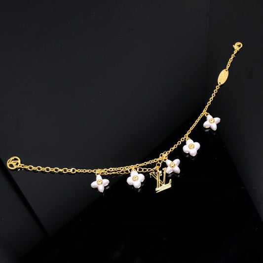 [Glimmer]LOGO 6 MOTIF STAR AND SUN GOLD BRACELET