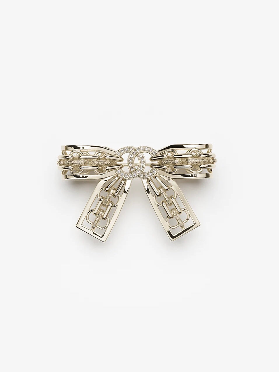[Glimmer]25K Hollow Bow Brooch