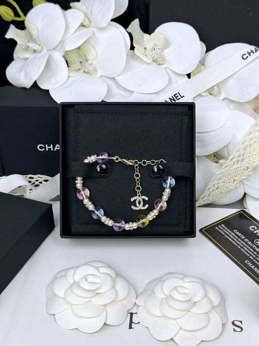 [Glimmer]Colorful Transparent Resin Bracelet