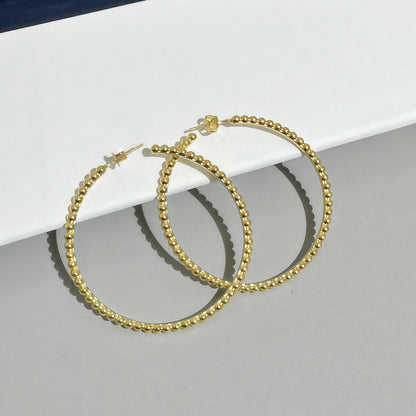 [Glimmer]SMOOTH BEAD STUD EARRINGS