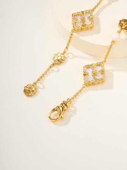 [Glimmer]B.C.L ENAMELED Three-Flower Bracelet£¨Trumpet)