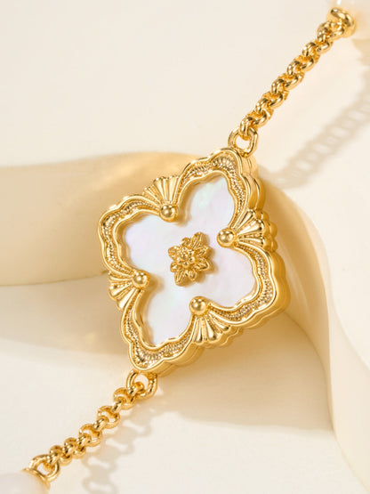 [Glimmer]B.C.L ENAMELED Three-Flower Bracelet£¨Trumpet)