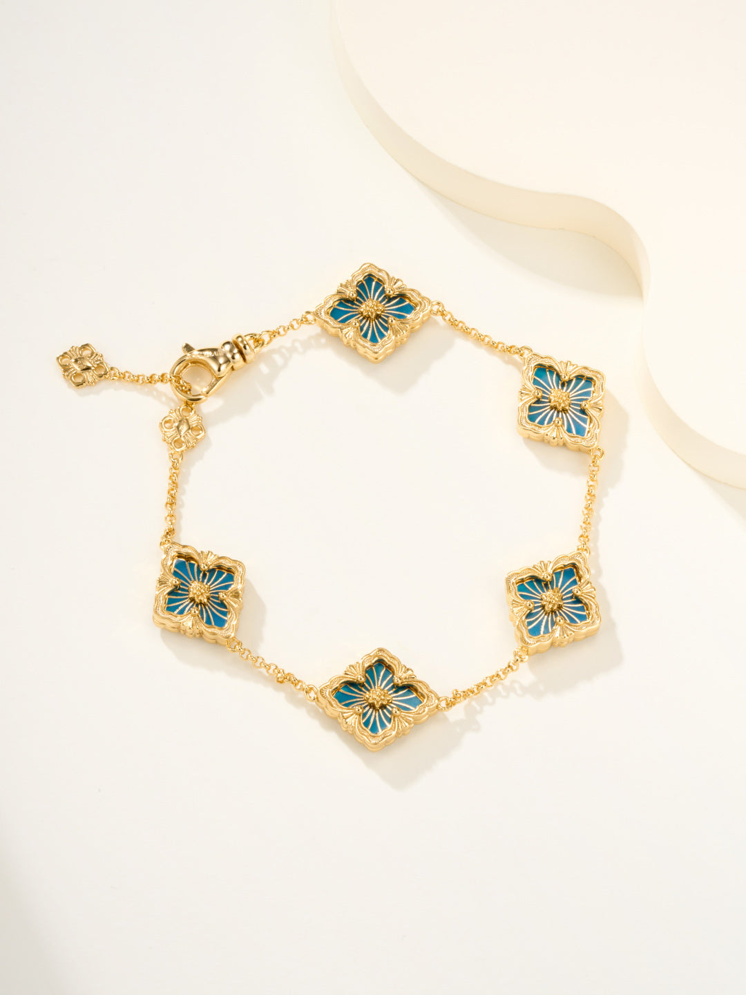 [Glimmer]B.C.L ENAMELED Five-Flower Bracelet£¨Various Colors)