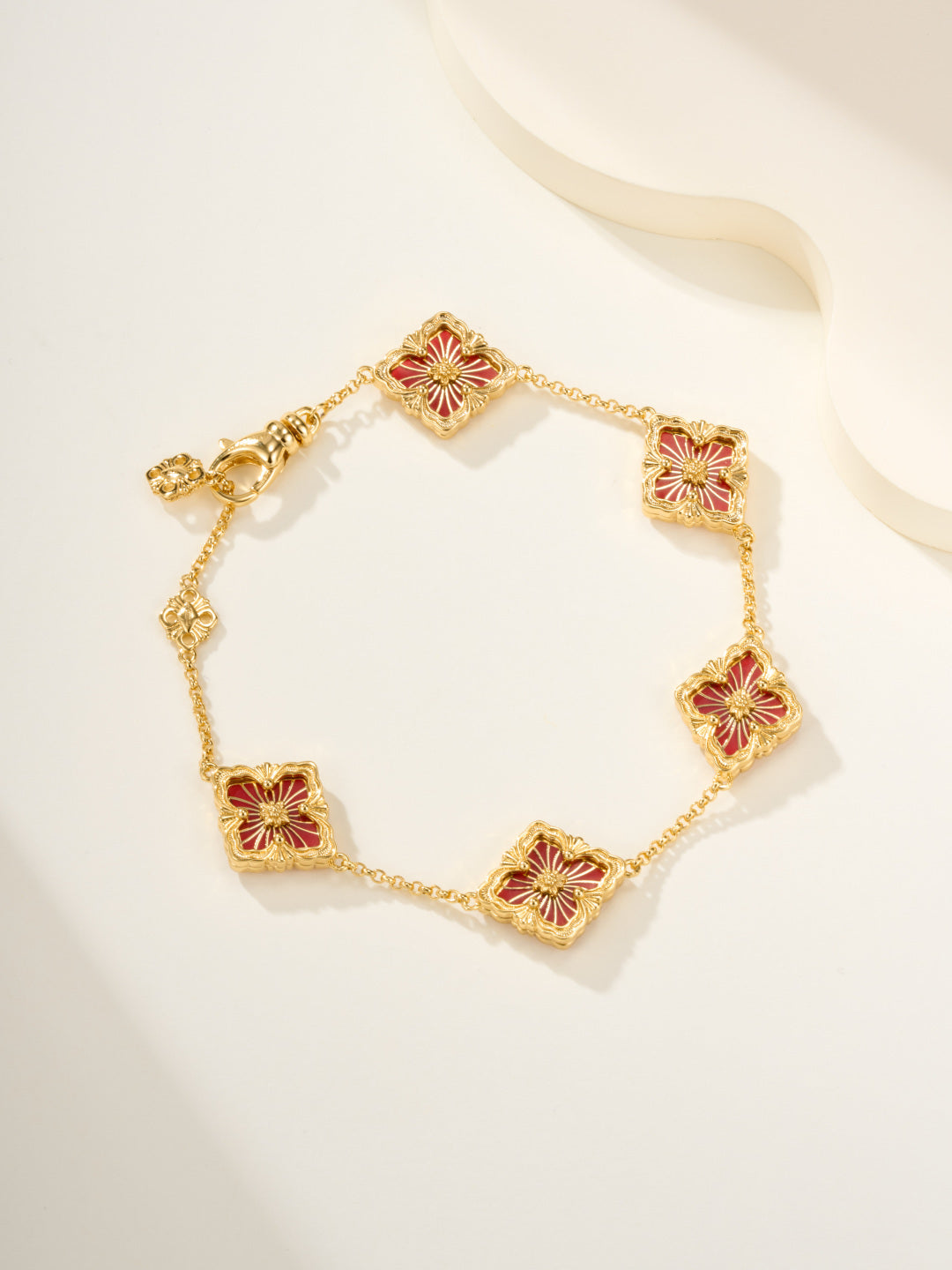 [Glimmer]B.C.L ENAMELED Five-Flower Bracelet£¨Various Colors)