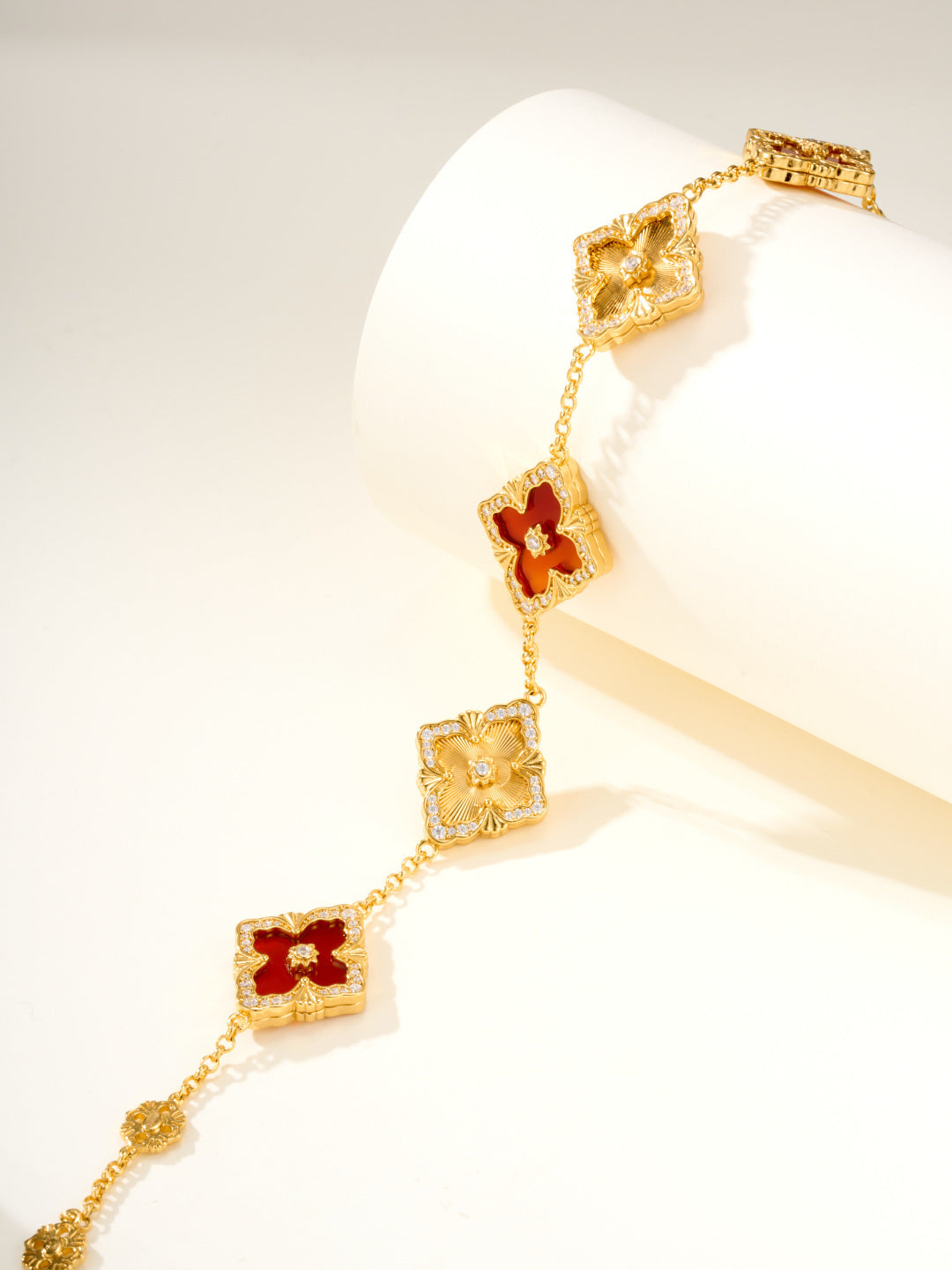 [Glimmer]B.C.L ENAMELED Five-Flower Bracelet£¨Various Colors) BIG SIZE