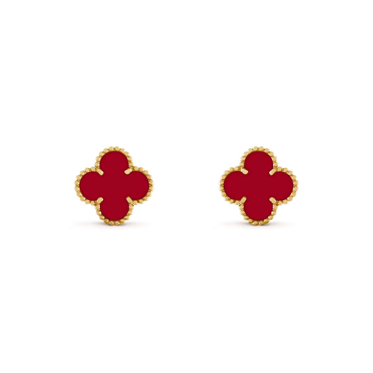 [Glimmer]CLOVER MEDIUM 1 MOTIFS CARNELIAN  EARRINGS