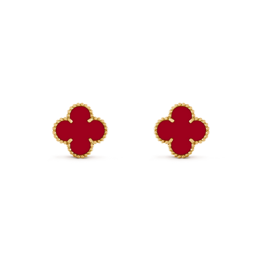 [Glimmer]CLOVER MEDIUM 1 MOTIFS CARNELIAN  EARRINGS