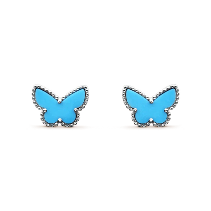 [Glimmer]BUTTERFLY TURQUOISE EARRINGS SILVER