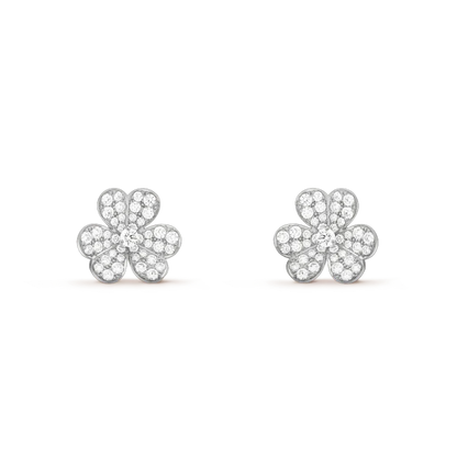 [Glimmer]CLOVER COMOS DIAMOND EARRINGS SILVER