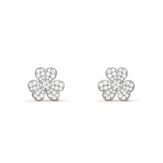 [Glimmer]CLOVER COMOS DIAMOND EARRINGS SILVER