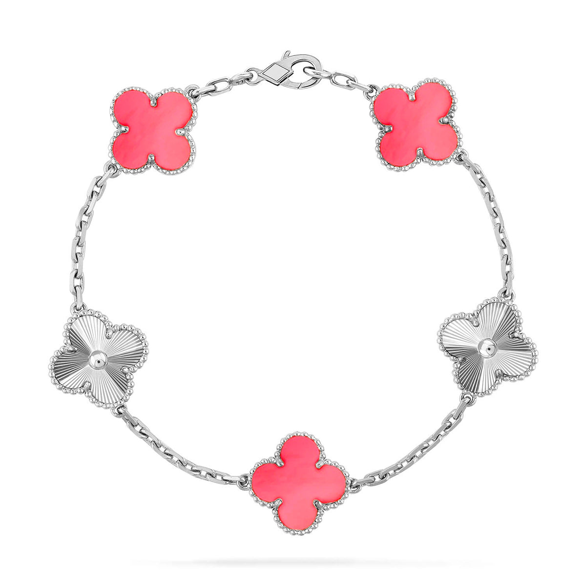 [Glimmer] CLOVER 5 MOTIFS  PINK MOP BRACELET COLLECTION