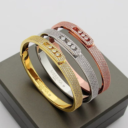 [Glimmer]Move Noa Full Pavé Diamond Bangle Bracelet