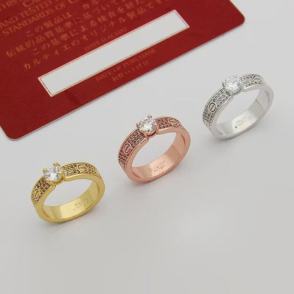 [Glimmer]Starry Sky Diamond Ring
