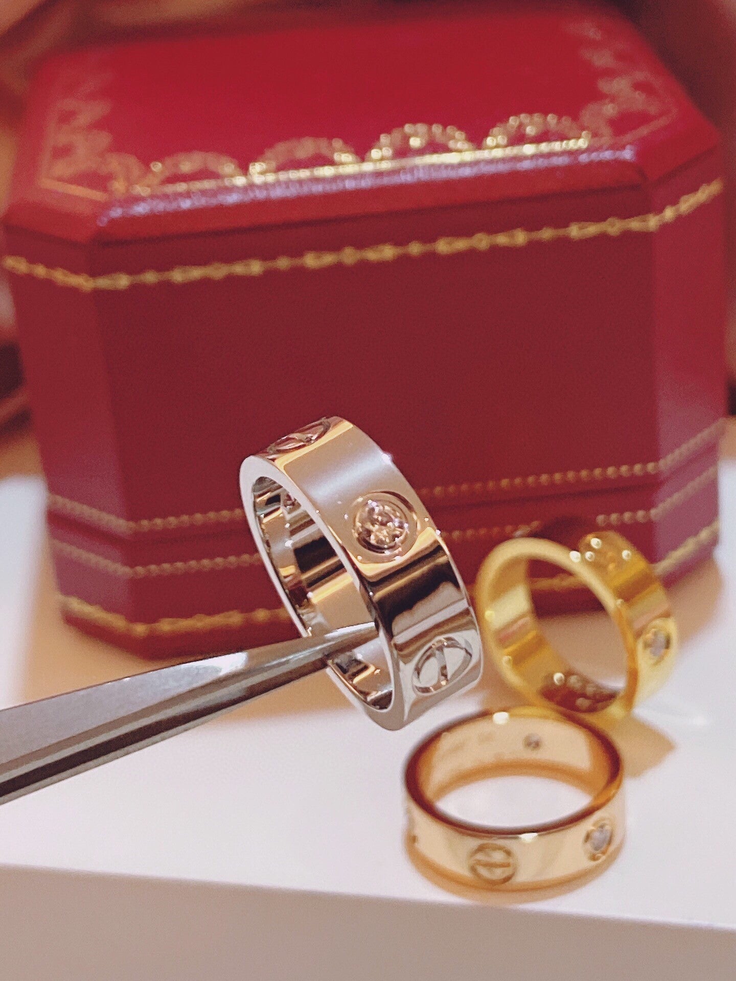 [Glimmer]Three-Diamond Ring