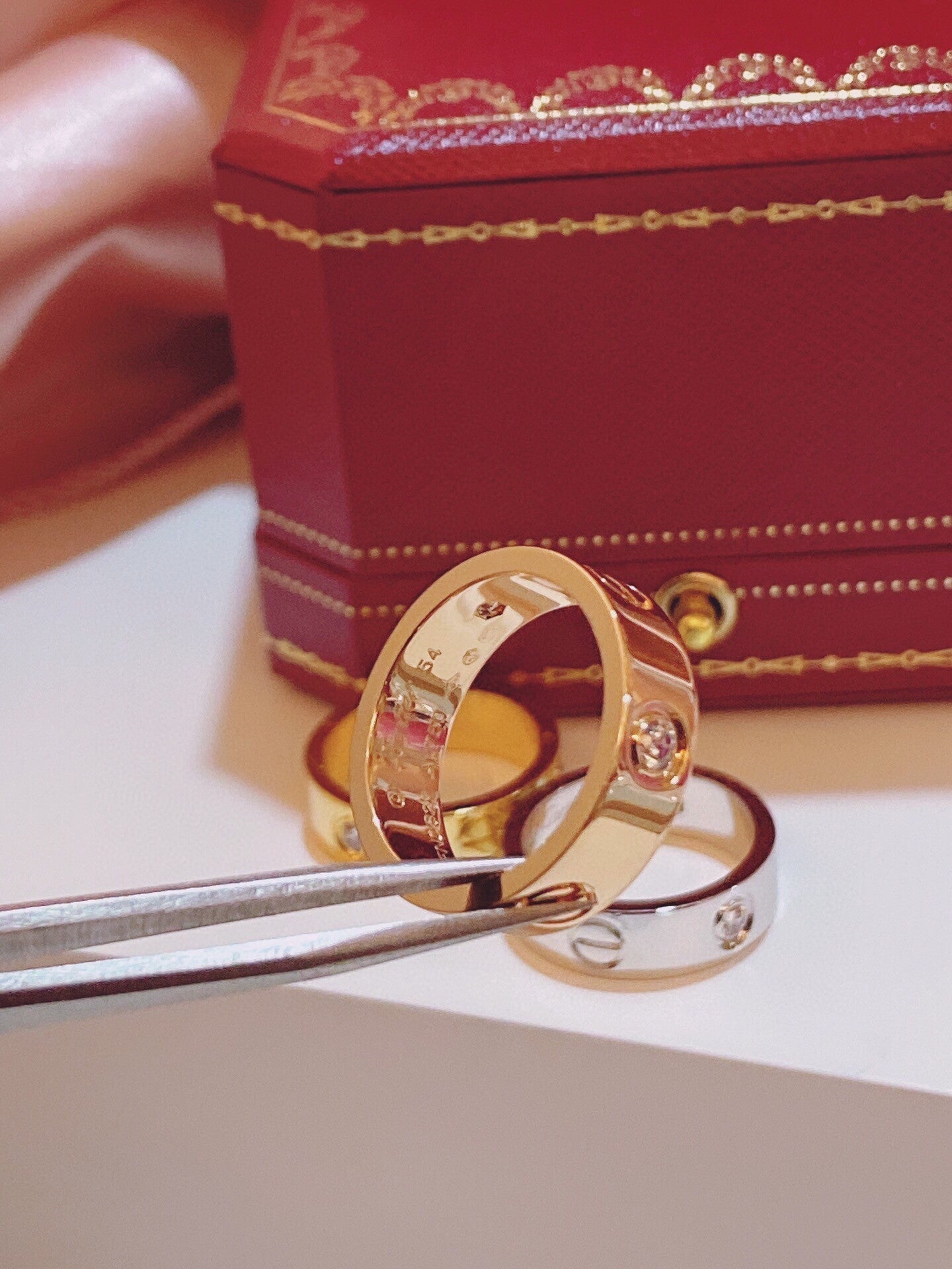 [Glimmer]Three-Diamond Ring