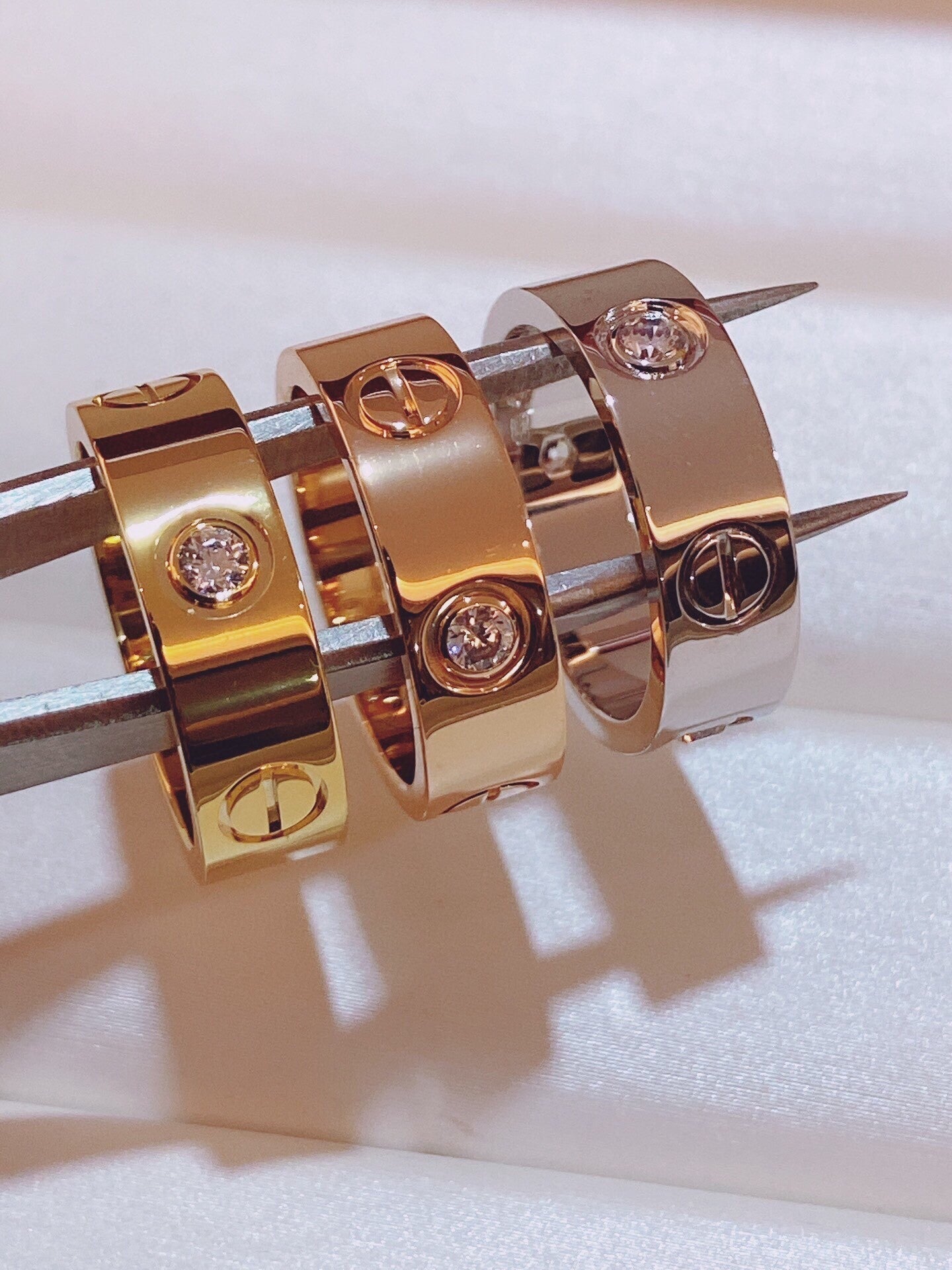 [Glimmer]Three-Diamond Ring