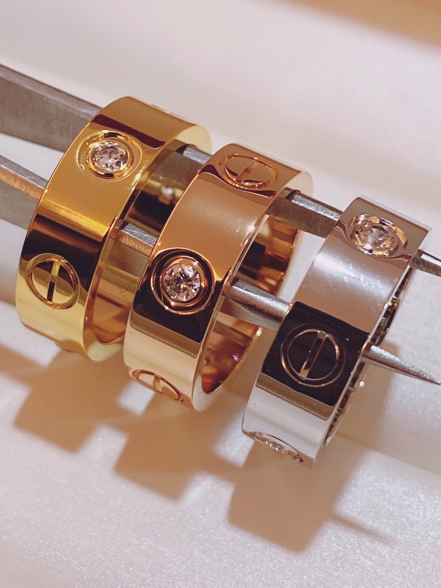 [Glimmer]Three-Diamond Ring