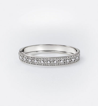 [?Glimmer]2026 WOVEN-PATTERN BRACELET SET WITH FULL DIAMOND INLAY THREE-COLORS