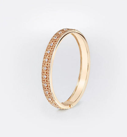 [?Glimmer]2026 WOVEN-PATTERN BRACELET SET WITH FULL DIAMOND INLAY THREE-COLORS