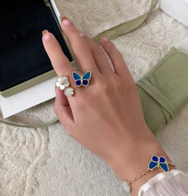 [Glimmer]NEW TWIN BUTTERFLY LUCKY RING