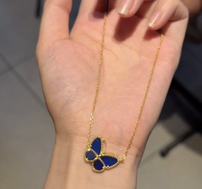 [Glimmer]BUTTERFLY BLUE   NECKLACE