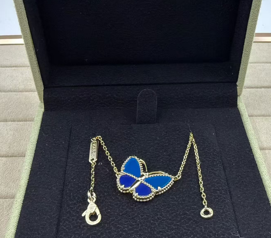 [Glimmer]BUTTERFLY BLUE   NECKLACE