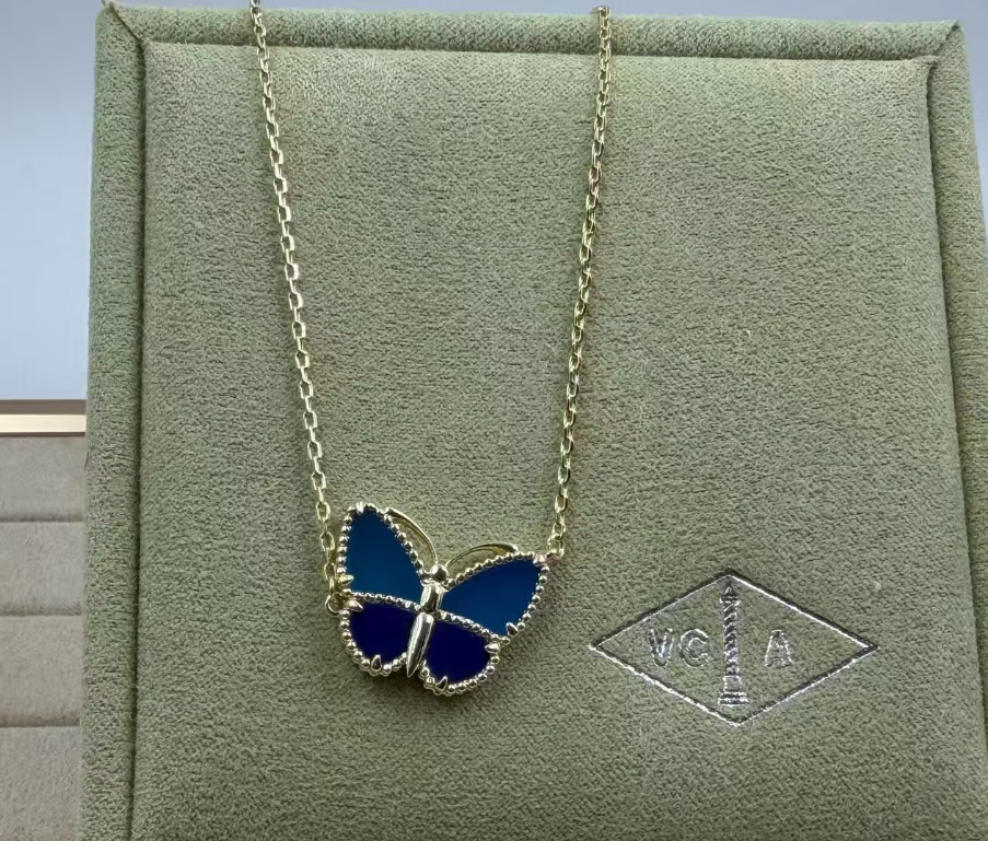 [Glimmer]BUTTERFLY BLUE   NECKLACE