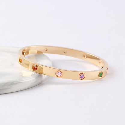 [Glimmer]2026 NEW 6.1MM COLORED GEMSTONE BRACELET
