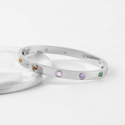 [Glimmer]2026 NEW 6.1MM COLORED GEMSTONE BRACELET