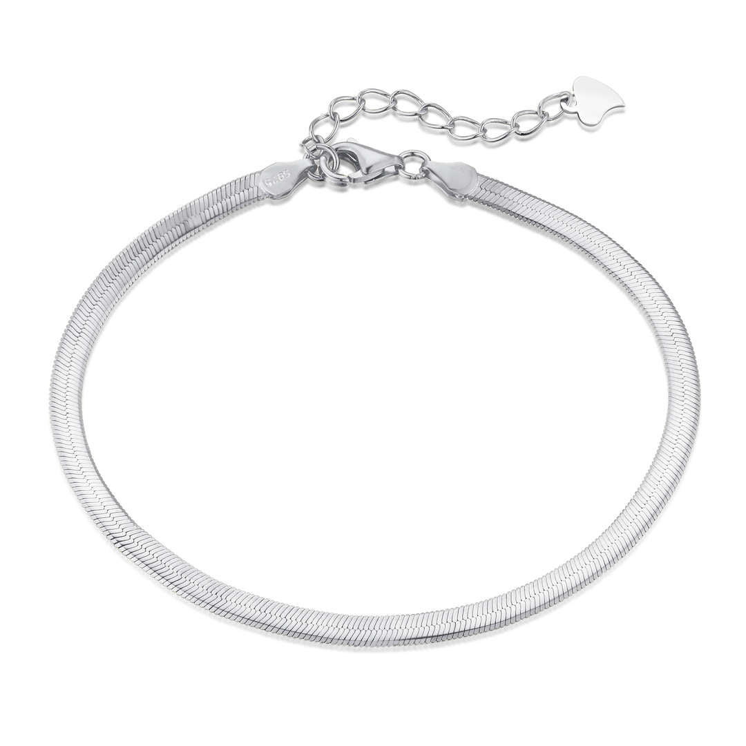 [Glimmer Jewelry]Flat Snake Bone Chain Blade Necklace