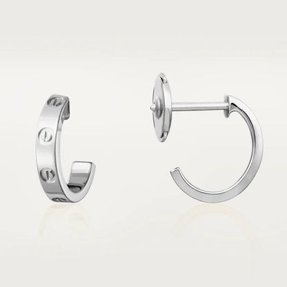[Glimmer]LOVE EARRINGS 2.65MM SILVER