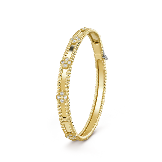 [Glimmer]CLOVER BRACELET 4MM DIAMONDS