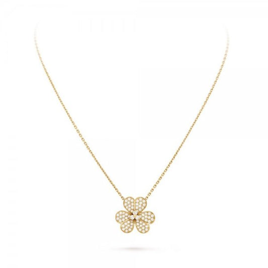 [Glimmer]FLOWER DIAMOND NECKLACE