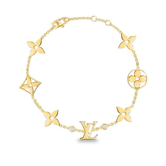 [Glimmer]STAR AND SUN 7 MOTIFS GOLD BRACELET