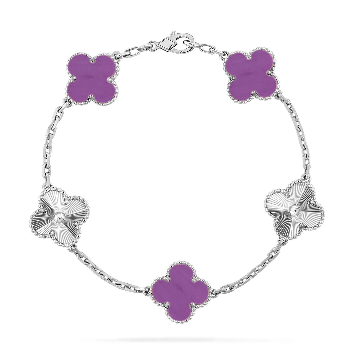 [Glimmer] CLOVER 5 MOTIF VIOLET BRACELET COLLECTION
