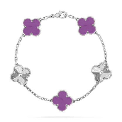 [Glimmer] CLOVER 5 MOTIF VIOLET BRACELET COLLECTION