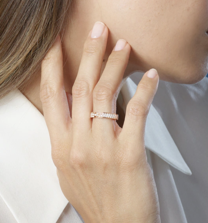 [Glimmer]ALLIANCE LIENS VIDENCE PAVED DIAMOND 4MM RING