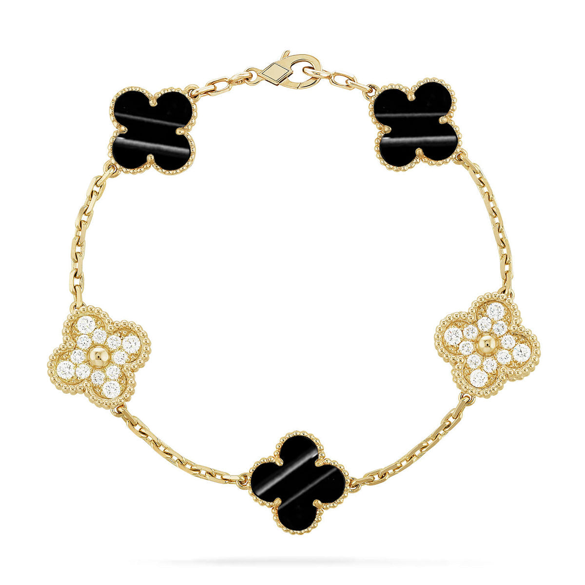 [Glimmer] CLOVER 5 MOTIF PULSAR STONE BRACELET COLLECTION
