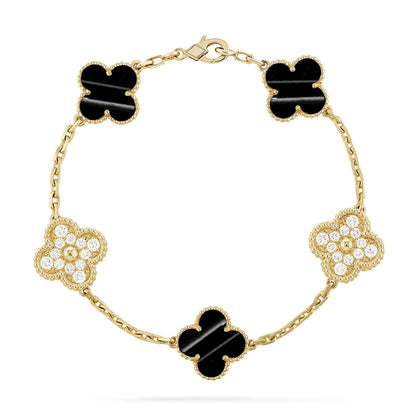 [Glimmer] CLOVER 5 MOTIF PULSAR STONE BRACELET COLLECTION