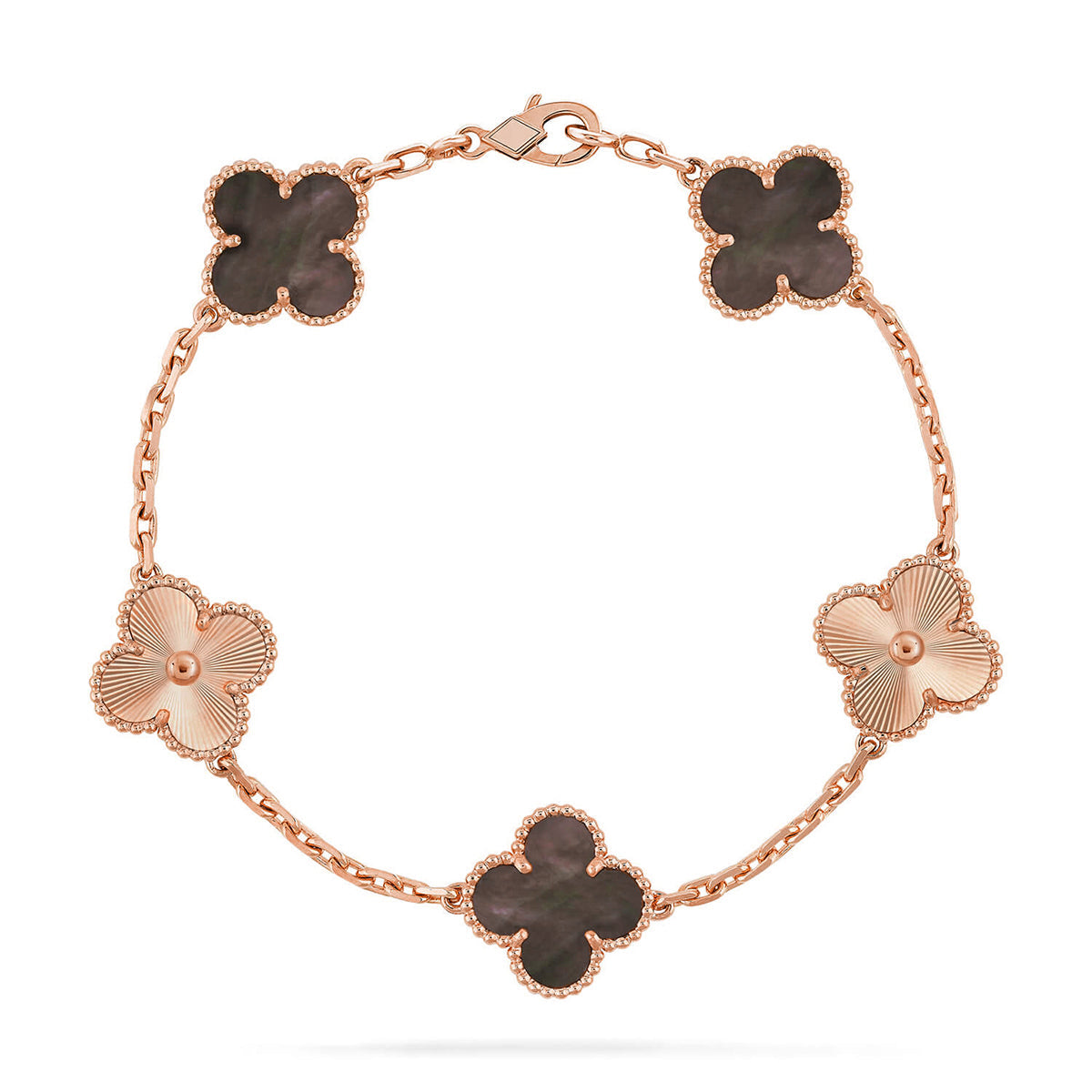 [Glimmer] CLOVER 5 MOTIF GRAY MOP BRACELET COLLECTION